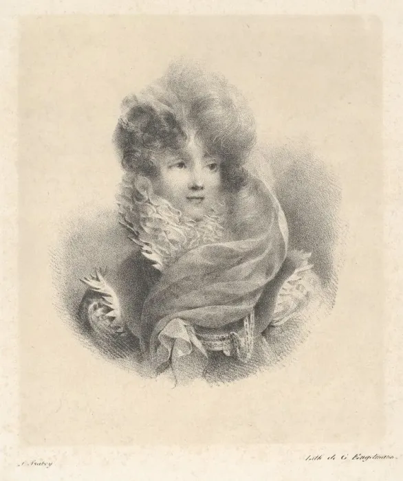 Framed Print : Portrait of Mademoiselle de Pavant, 1825. Creator: Jean-Baptiste Isabey Framed Print : Portrait of Mademoiselle de Pavant, 1825. Creator: Jean-Baptiste Isabey