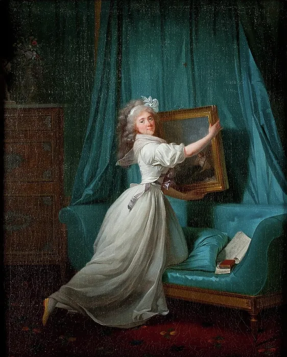 Framed Print : Portrait of Mademoiselle Rosalie Duthe, c1792. Creator: Danloux, Henri-Pierre (1753-1809)