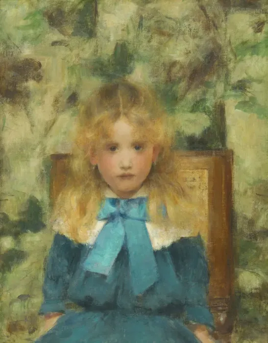 Framed Print : Portrait of Mademoiselle Van der Hecht, 1883. Creator: Khnopff, Fernand (1858-1921) Framed Print : Portrait of Mademoiselle Van der Hecht, 1883. Creator: Khnopff, Fernand (1858-1921)