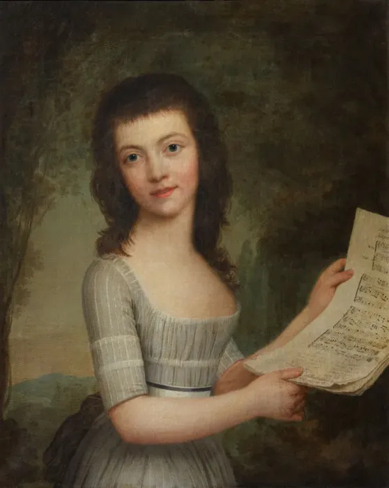 Framed Print : Portrait of Mademoiselle Wittfooth, 1789. Artist: Wertmuller, Adolf Ulrik (1751-1811) Framed Print : Portrait of Mademoiselle Wittfooth, 1789. Artist: Wertmuller, Adolf Ulrik (1751-1811)