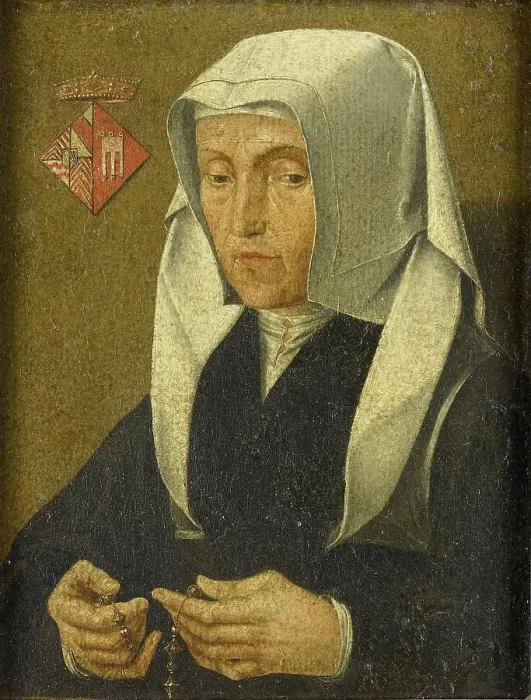 Framed Print : Portrait of Magdalena van Werdenborgh (1464-1538), after c.1510. Creator: Anon Framed Print : Portrait of Magdalena van Werdenborgh (1464-1538), after c.1510. Creator: Anon