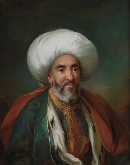 Framed Print : Portrait of Mahmud Agas, Ambassador of Tripolis, 1757. Creator: Carl Gustaf Pilo Framed Print : Portrait of Mahmud Agas, Ambassador of Tripolis, 1757. Creator: Carl Gustaf Pilo
