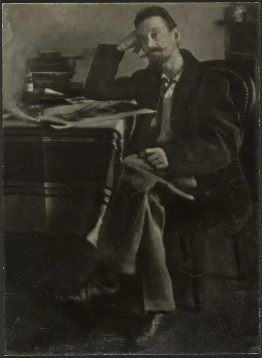 Framed Print : Portrait of a male artist, 1899. Creator: Leon Bovier Framed Print : Portrait of a male artist, 1899. Creator: Leon Bovier