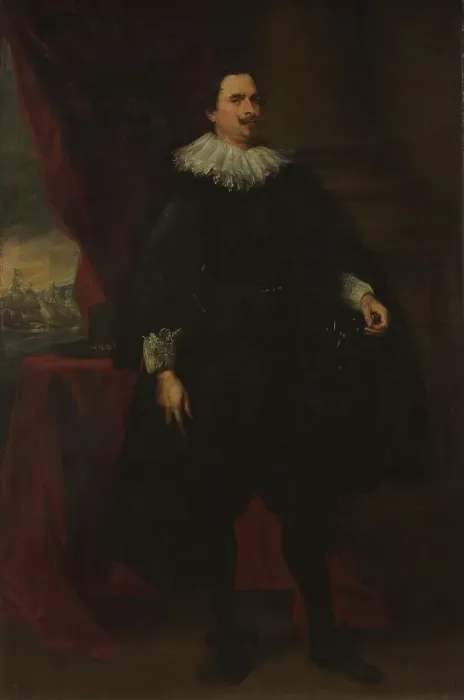 Framed Print : Portrait of a Male Member of the Van der Borcht Family, c.1635. Creator: Follower of Anthony van Dyck Framed Print : Portrait of a Male Member of the Van der Borcht Family, c.1635. Creator: Follower of Anthony van Dyck