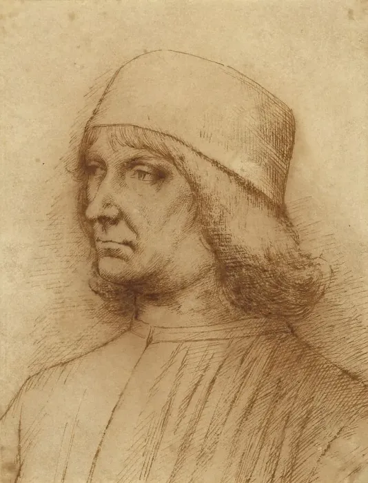 Framed Print : Portrait of a Man, about 1490. Creator: Unknown Framed Print : Portrait of a Man, about 1490. Creator: Unknown