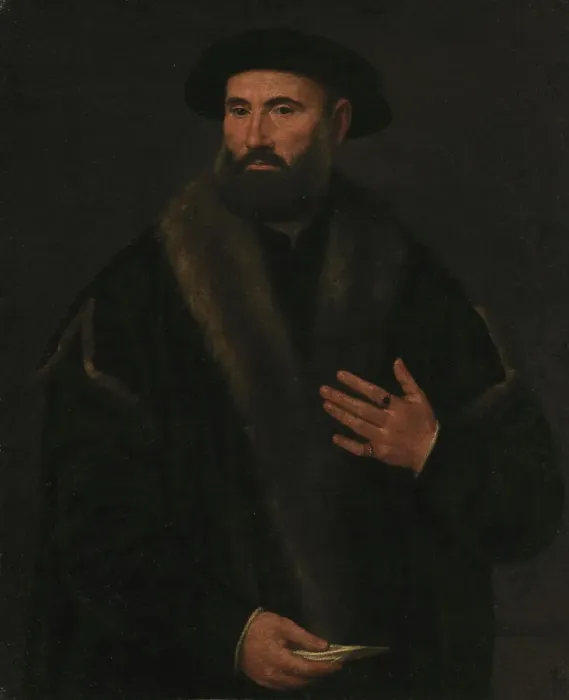 Framed Print : Portrait of a Man, 1495-1556. Creator: Lorenzo Lotto Framed Print : Portrait of a Man, 1495-1556. Creator: Lorenzo Lotto
