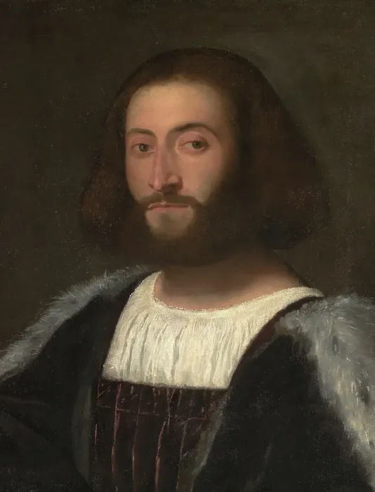Framed Print : Portrait of a Man, about 1508-1510. Creator: Titian Framed Print : Portrait of a Man, about 1508-1510. Creator: Titian
