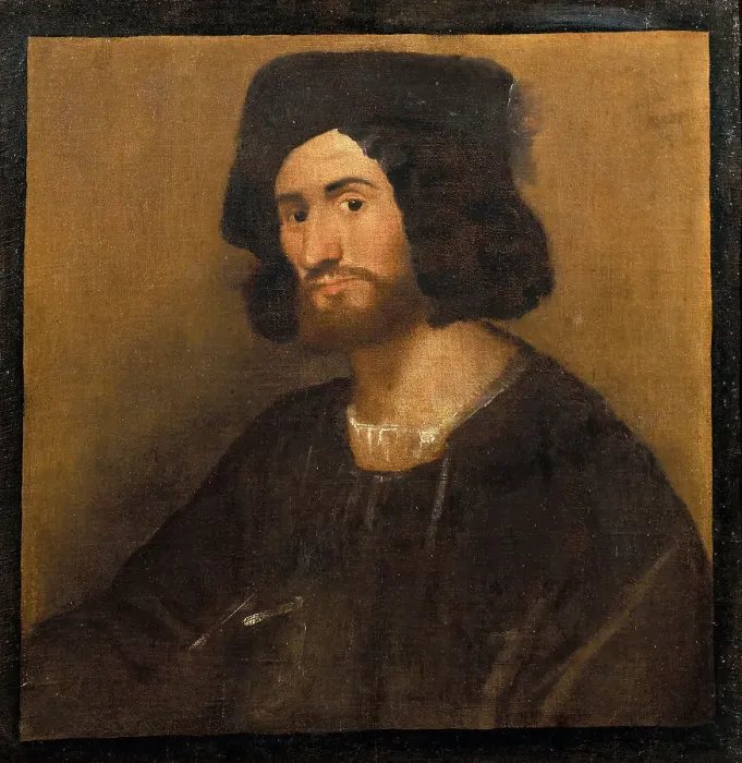 Framed Print : Portrait of a Man, 1517-1518. Creator: Cariani, Giovanni (ca. 1485-1547) Framed Print : Portrait of a Man, 1517-1518. Creator: Cariani, Giovanni (ca. 1485-1547)