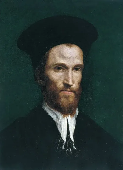 Framed Print : Portrait of a Man, 1520. Creator: Antonio da Correggio Framed Print : Portrait of a Man, 1520. Creator: Antonio da Correggio