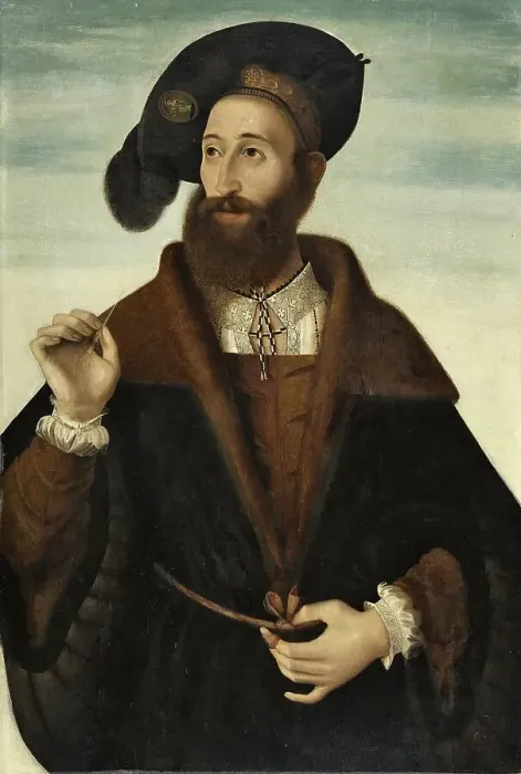 Framed Print : Portrait of a Man, 1525. Creator: Bartolommeo Veneto Framed Print : Portrait of a Man, 1525. Creator: Bartolommeo Veneto