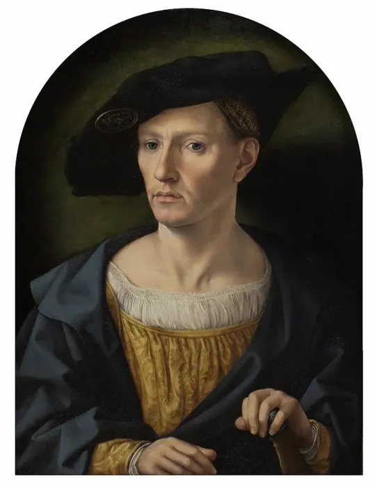 Framed Print : Portrait of a Man, 1525. Creator: Jan Gossaert Framed Print : Portrait of a Man, 1525. Creator: Jan Gossaert
