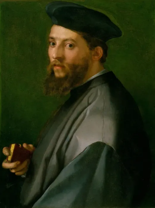 Framed Print : Portrait of a Man, 1528-30. Creator: Andrea del Sarto Framed Print : Portrait of a Man, 1528-30. Creator: Andrea del Sarto