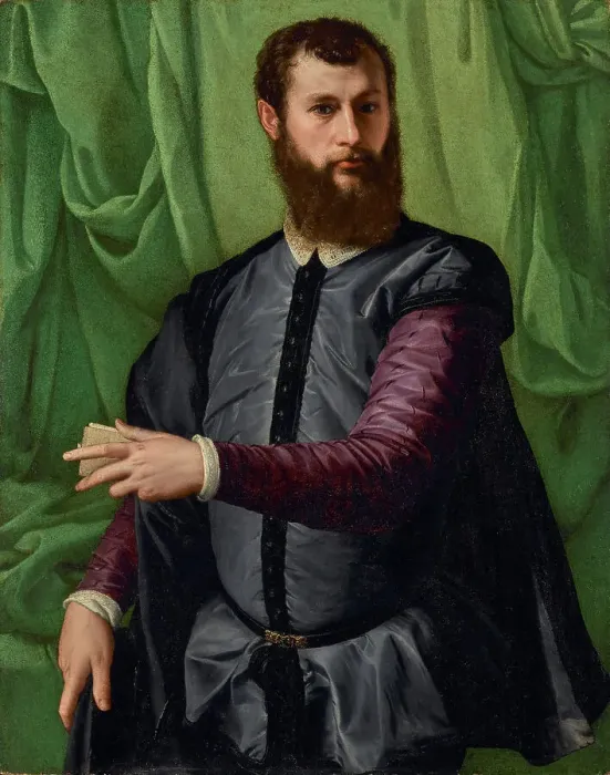 Framed Print : Portrait of a Man, about 1544-1548. Creator: Francesco Salviati Framed Print : Portrait of a Man, about 1544-1548. Creator: Francesco Salviati