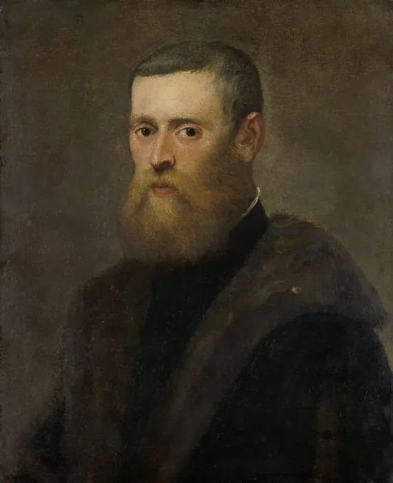 Framed Print : Portrait of a Man, 1550-1575. Creator: Circle of Jacopo Tintoretto Framed Print : Portrait of a Man, 1550-1575. Creator: Circle of Jacopo Tintoretto