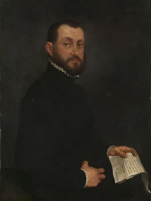 Framed Print : Portrait of a Man, 1565. Creator: Giovan Battista Moroni Framed Print : Portrait of a Man, 1565. Creator: Giovan Battista Moroni