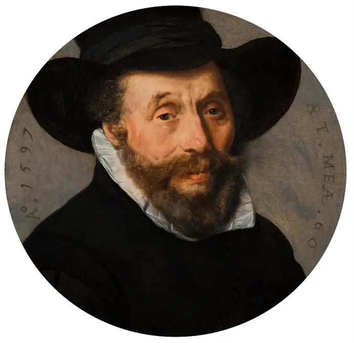 Framed Print : Portrait of a Man, 1597. Creator: Pieter Pietersz. the elder Framed Print : Portrait of a Man, 1597. Creator: Pieter Pietersz. the elder