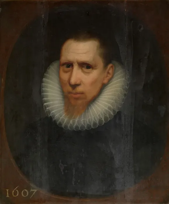 Framed Print : Portrait of a Man, 1607. Creator: Anon Framed Print : Portrait of a Man, 1607. Creator: Anon