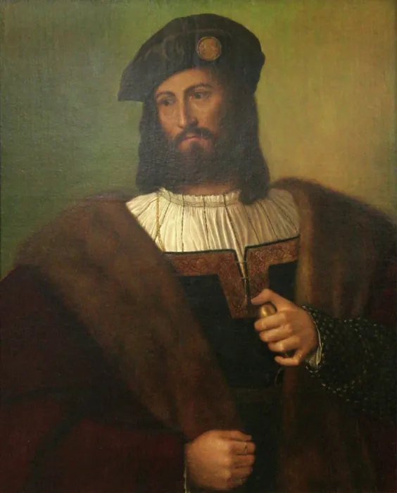 Framed Print : Portrait of a Man, 16th century. Creator: Bartolommeo Veneto Framed Print : Portrait of a Man, 16th century. Creator: Bartolommeo Veneto