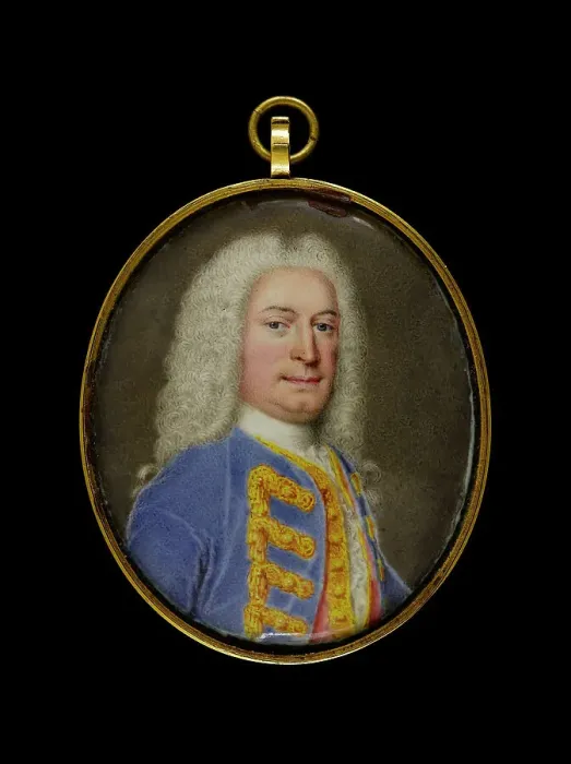 Framed Print : Portrait of a man, between 1725 and 1750. Creator: English School Framed Print : Portrait of a man, between 1725 and 1750. Creator: English School