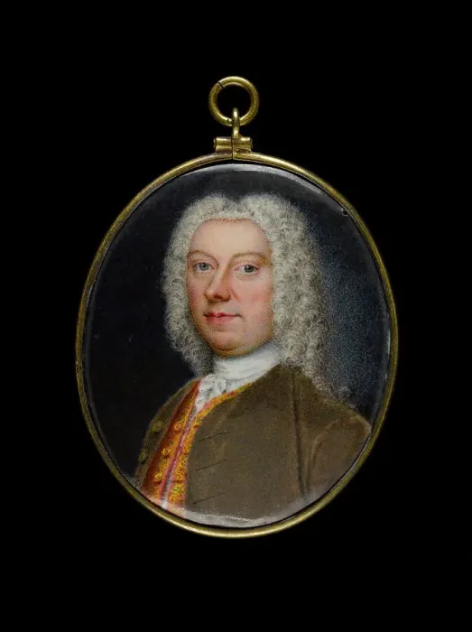 Framed Print : Portrait of a man, between 1725 and 1750. Creator: English School Framed Print : Portrait of a man, between 1725 and 1750. Creator: English School