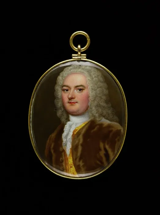 Framed Print : Portrait of a man, between 1725 and 1750. Creator: English School Framed Print : Portrait of a man, between 1725 and 1750. Creator: English School