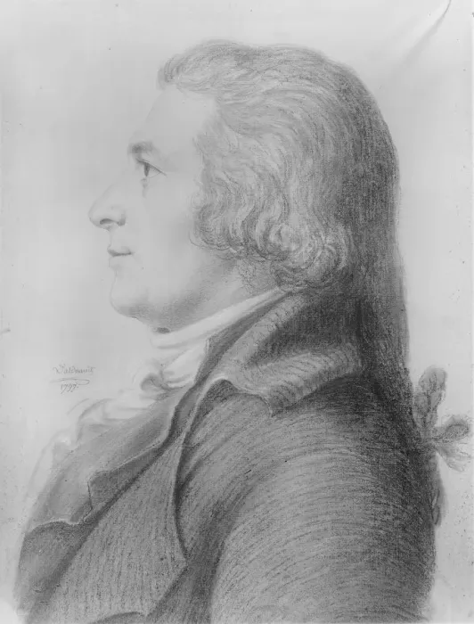 Framed Print : Portrait of a Man, 1797. Creator: Thomas Bluget de Valdenuit Framed Print : Portrait of a Man, 1797. Creator: Thomas Bluget de Valdenuit