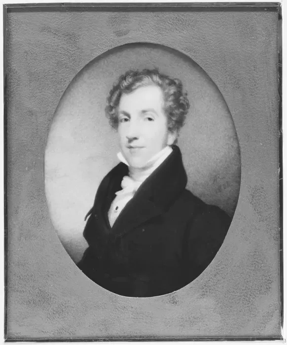 Framed Print : Portrait of a Man, 1828. Creator: Andrew Robertson Framed Print : Portrait of a Man, 1828. Creator: Andrew Robertson