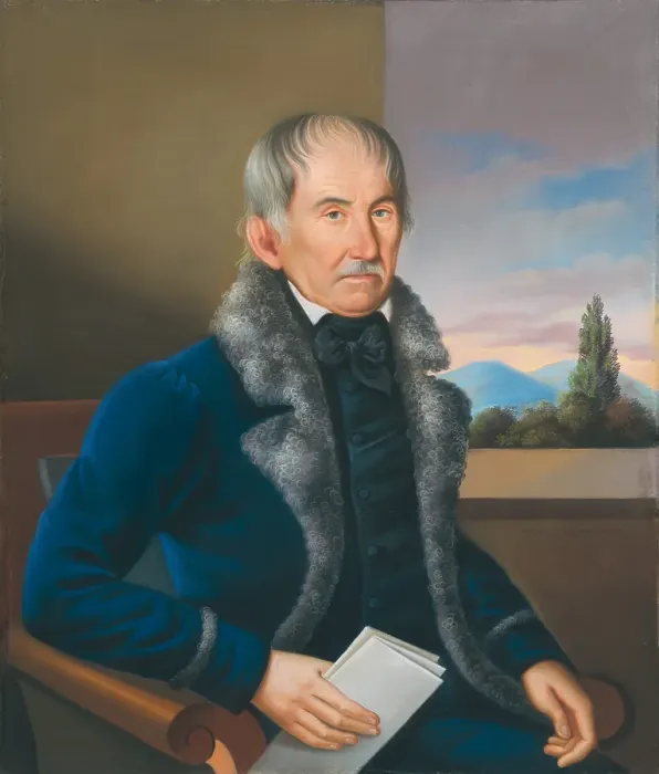 Framed Print : Portrait of a man, 1833. Creator: Karoly Wieland Framed Print : Portrait of a man, 1833. Creator: Karoly Wieland