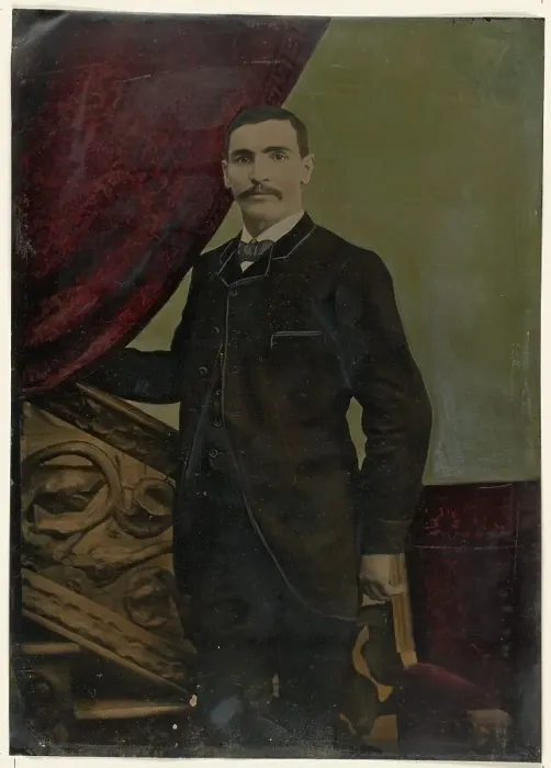 Framed Print : Portrait of man, 1860s-1880s. Creator: Unknown Framed Print : Portrait of man, 1860s-1880s. Creator: Unknown