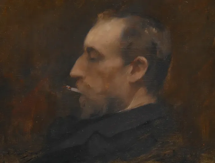 Framed Print : Portrait of a Man, 1871. Creator: Charles Emile Auguste Carolus-Duran Framed Print : Portrait of a Man, 1871. Creator: Charles Emile Auguste Carolus-Duran