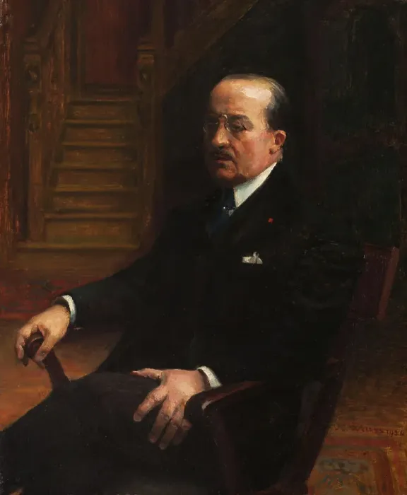 Framed Print : Portrait of a man, 1924. Creator: Jean Joseph Weerts Framed Print : Portrait of a man, 1924. Creator: Jean Joseph Weerts