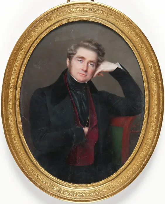 Framed Print : Portrait of a man, 19th century. Creator: Pauline Augustin Framed Print : Portrait of a man, 19th century. Creator: Pauline Augustin