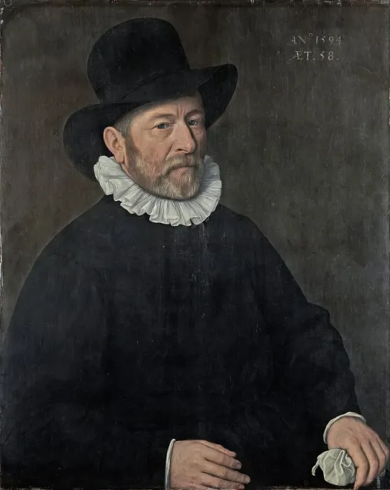 Framed Print : Portrait of a Man aged Fifty-eight, 1594. Creator: Cornelius Ketel Framed Print : Portrait of a Man aged Fifty-eight, 1594. Creator: Cornelius Ketel