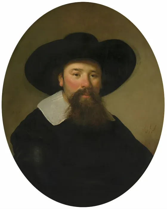 Framed Print : Portrait of a Man, Aged Forty-Four, c1645-1660. Creator: Govaert Flinck Framed Print : Portrait of a Man, Aged Forty-Four, c1645-1660. Creator: Govaert Flinck