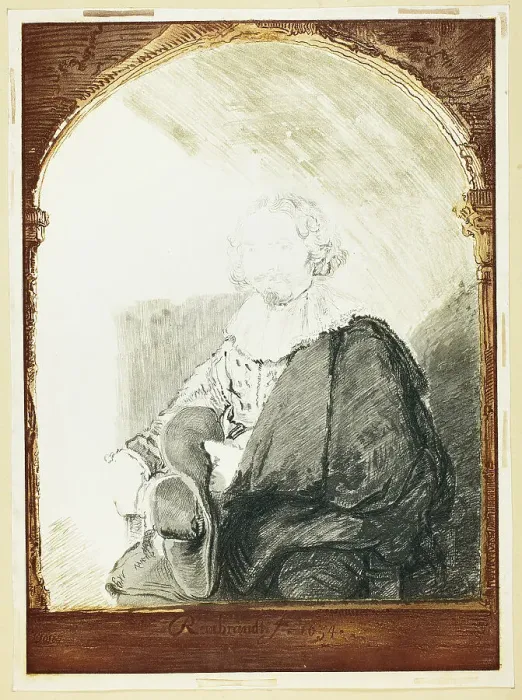 Framed Print : Portrait of a Man in an Arm Chair... published 1821. Creator: Christian Josi Framed Print : Portrait of a Man in an Arm Chair... published 1821. Creator: Christian Josi