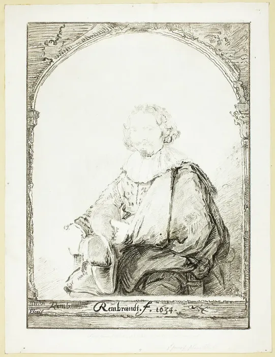 Framed Print : Portrait of a Man in an Arm Chair... published 1821. Creator: Christian Josi Framed Print : Portrait of a Man in an Arm Chair... published 1821. Creator: Christian Josi