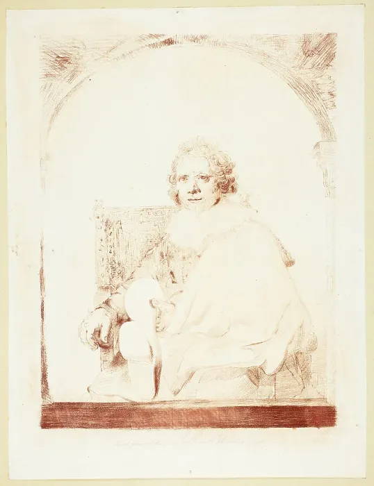 Framed Print : Portrait of a Man in an Arm Chair... published 1821. Creator: Christian Josi Framed Print : Portrait of a Man in an Arm Chair... published 1821. Creator: Christian Josi