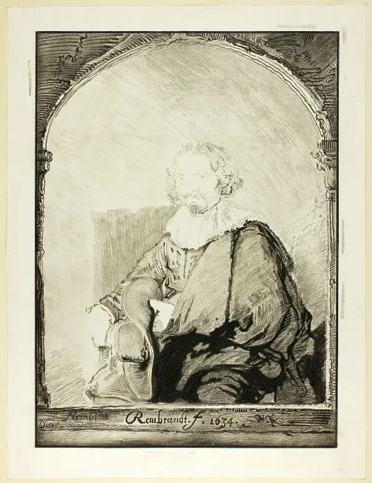 Framed Print : Portrait of a Man in an Arm Chair... published 1821. Creator: Christian Josi Framed Print : Portrait of a Man in an Arm Chair... published 1821. Creator: Christian Josi