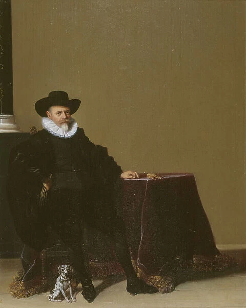 Portrait of man in a black velvet suit, between 1605 and 1657. Creator: Hendrik Gerritsz Pot