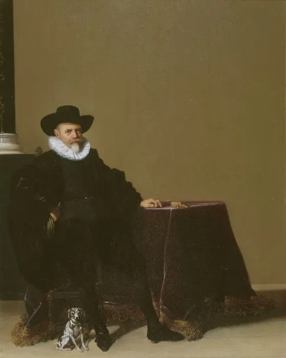 Framed Print : Portrait of man in a black velvet suit, between 1605 and 1657. Creator: Hendrik Gerritsz Pot Framed Print : Portrait of man in a black velvet suit, between 1605 and 1657. Creator: Hendrik Gerritsz Pot