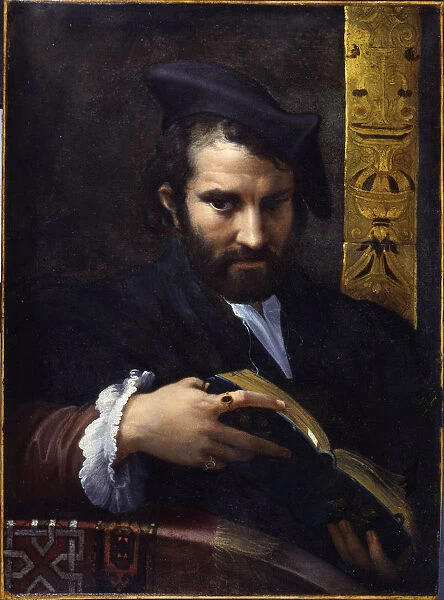 Portrait of a man with a book, ca 1524. Creator: Parmigianino (1503-1540)