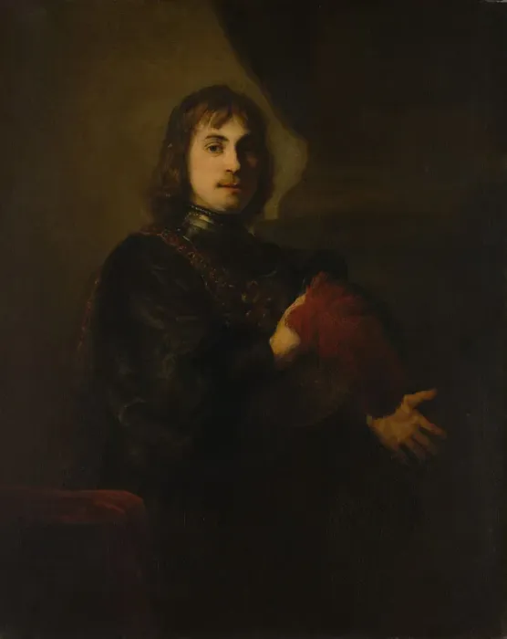 Framed Print : Portrait of a Man with a Breastplate and Plumed Hat. Creator: Style of Rembrandt (Dutch Framed Print : Portrait of a Man with a Breastplate and Plumed Hat. Creator: Style of Rembrandt (Dutch