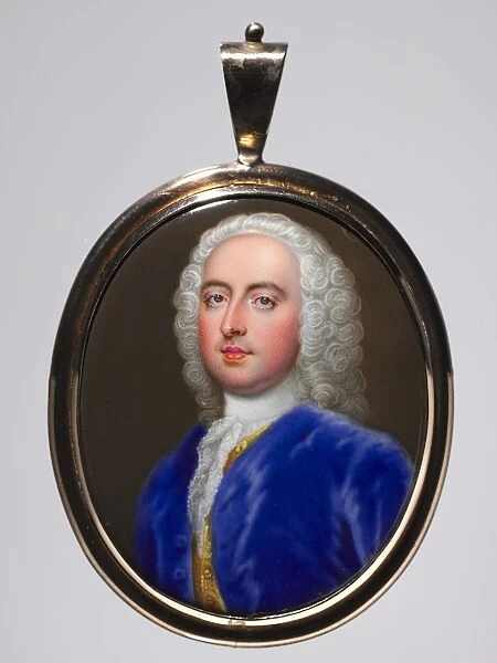 Portrait of a Man, c. 1735. Creator: Christian Friedrich Zincke (German, 1683  /  85-1767)