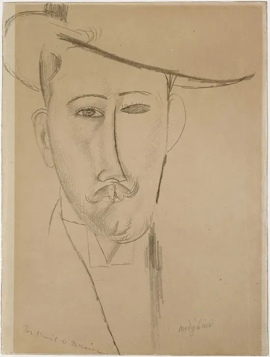 Framed Print : Portrait of a Man, c. 1915. Creator: Modigliani, Amedeo (1884-1920) Framed Print : Portrait of a Man, c. 1915. Creator: Modigliani, Amedeo (1884-1920)