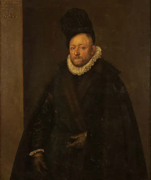 Framed Print : Portrait of a Man, c16th century. Creator: Leandro Bassano Framed Print : Portrait of a Man, c16th century. Creator: Leandro Bassano