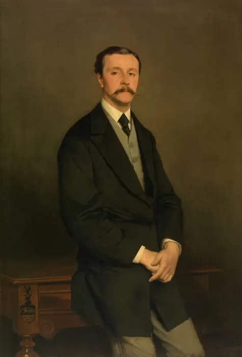 Framed Print : Portrait of a Man, c1870s. Creator: Edouard Agneessens Framed Print : Portrait of a Man, c1870s. Creator: Edouard Agneessens