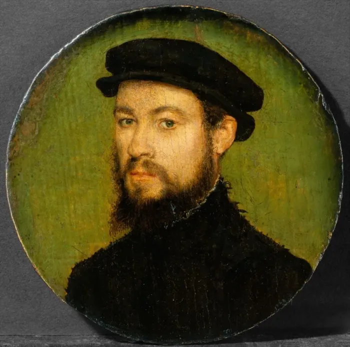Framed Print : Portrait of a Man, ca. 1545. Creator: Corneille de Lyon Framed Print : Portrait of a Man, ca. 1545. Creator: Corneille de Lyon