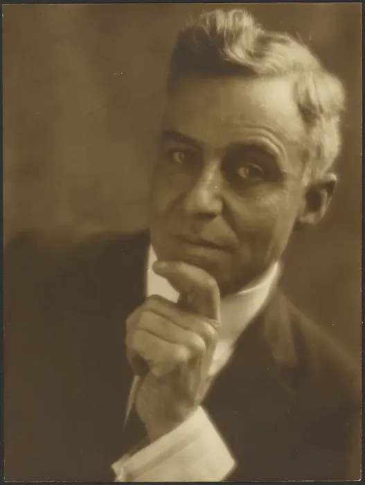 Framed Print : Portrait of a Man with Chin in Hand, 1907-1943. Creator: Louis Fleckenstein Framed Print : Portrait of a Man with Chin in Hand, 1907-1943. Creator: Louis Fleckenstein
