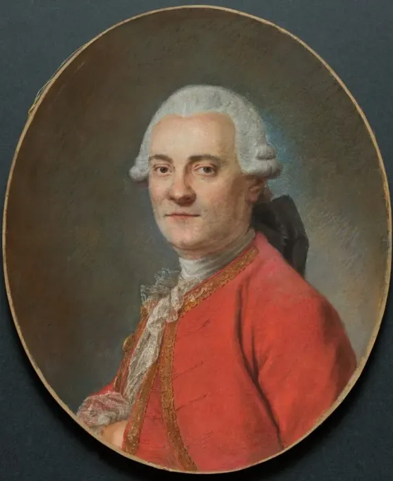 Framed Print : Portrait of a Man. Creator: Maurice Quentin de La Tour (French, 1704-1788) Framed Print : Portrait of a Man. Creator: Maurice Quentin de La Tour (French, 1704-1788)