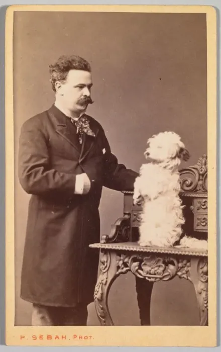 Framed Print : Portrait of a Man and His Dog, c. 1880. Creator: Pascal Sebah (Turkish, 1823-1886) Framed Print : Portrait of a Man and His Dog, c. 1880. Creator: Pascal Sebah (Turkish, 1823-1886)